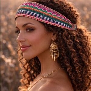 NWOT Pack of 2 Colorful Patterned Headbands